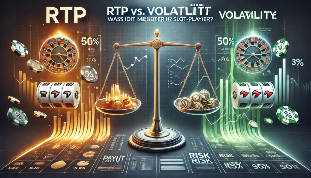 DALLE 20250327 122543 A sleek and informative 169 banner image for a blog post titled RTP vs Volatilität Was ist wichtiger für SlotSpieler RTP vs Volatility What Umsonst Slots