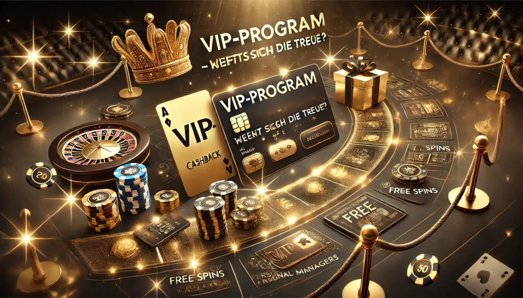 DALLE 20250327 131409 A luxurious and informative 169 banner image for a blog post titled VIPProgramme in Online Casinos Lohnt sich die Treue VIP programs in online Umsonst Slots