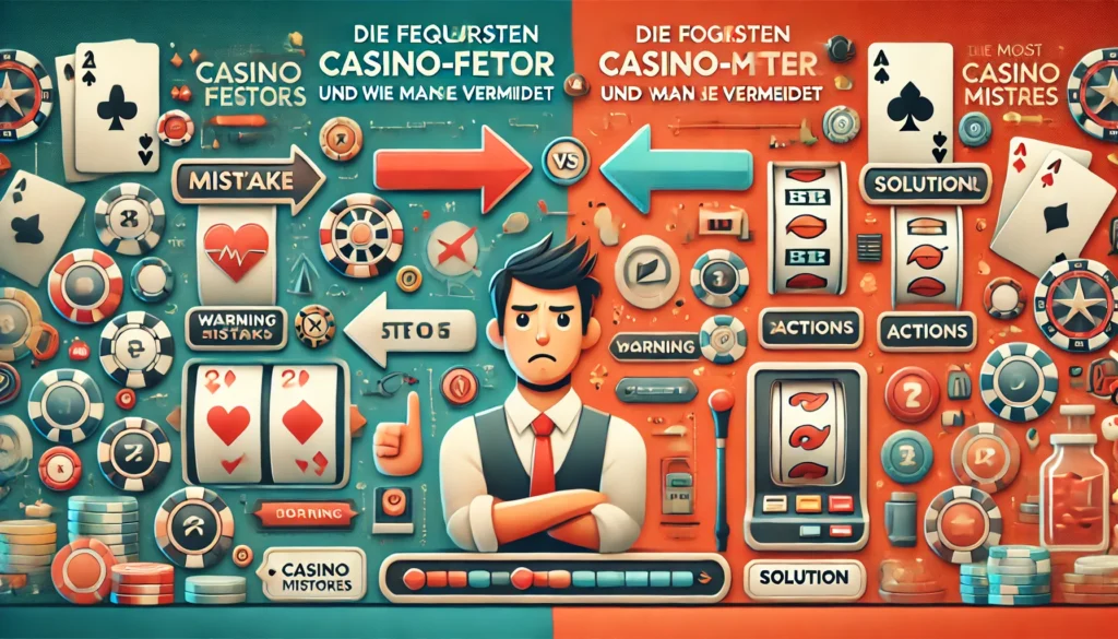 DALLE 20250327 141018 An informative and eyecatching 169 banner image for a blog post titled Die häufigsten CasinoFehler und wie man sie vermeidet The most common cas Umsonst Slots